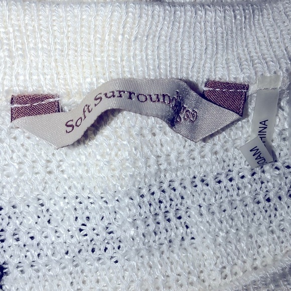 Soft Surroundings size small white striped sweater - Picture 3 of 5
